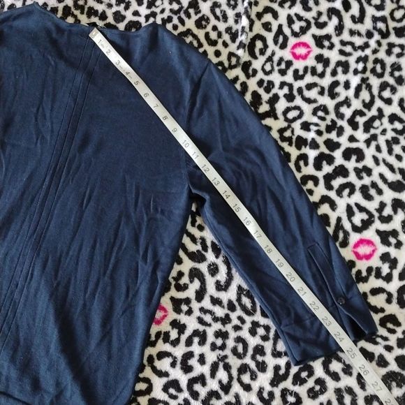 Audrey Talbott Carmel Navy Blue Button Down Cardigan - Picture 15 of 16